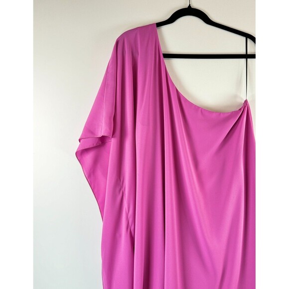 NEW Show Me Your MuMu Women Dress Pink Trish Mini One Shoulder Batwing Draped XL - Picture 6 of 10